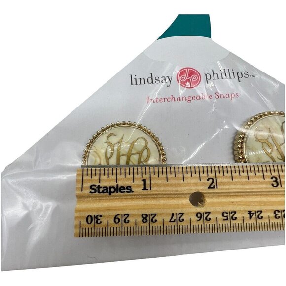Lindsay Phillips Interchangeable Snaps Monogrammed HR Hazel SNAP106 One Size - Picture 6 of 6